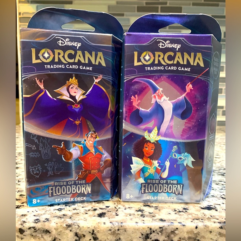 Disney Lorcana Rise of the Floodborn Starter Deck Set of 2  New Sealed
